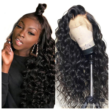 Natural Color Brazilian Straight Lace Front Human Hair Closure Wig For Black Women Virgin Cuticle Aligned 4X4 Lace Closure Wig